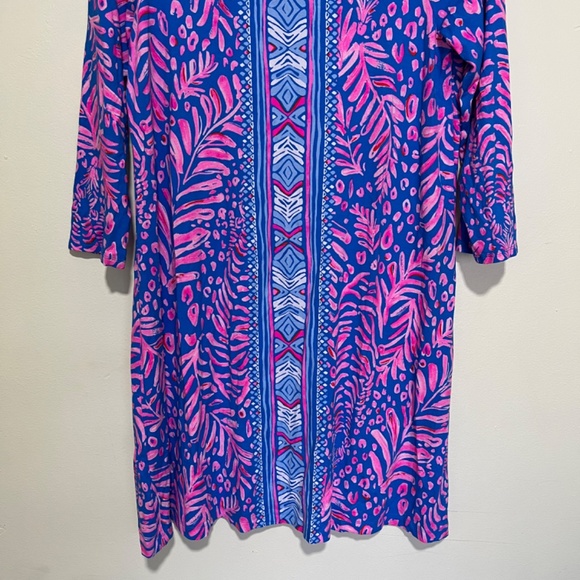 Lilly Pulitzer Ophelia Swing Dress in Pundy Blue La Zebra Pink Size M - Picture 9 of 11